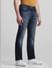 Dark Blue Mid Rise Clark Regular Fit Jeans_414600+2
