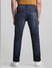 Dark Blue Mid Rise Clark Regular Fit Jeans_414600+3