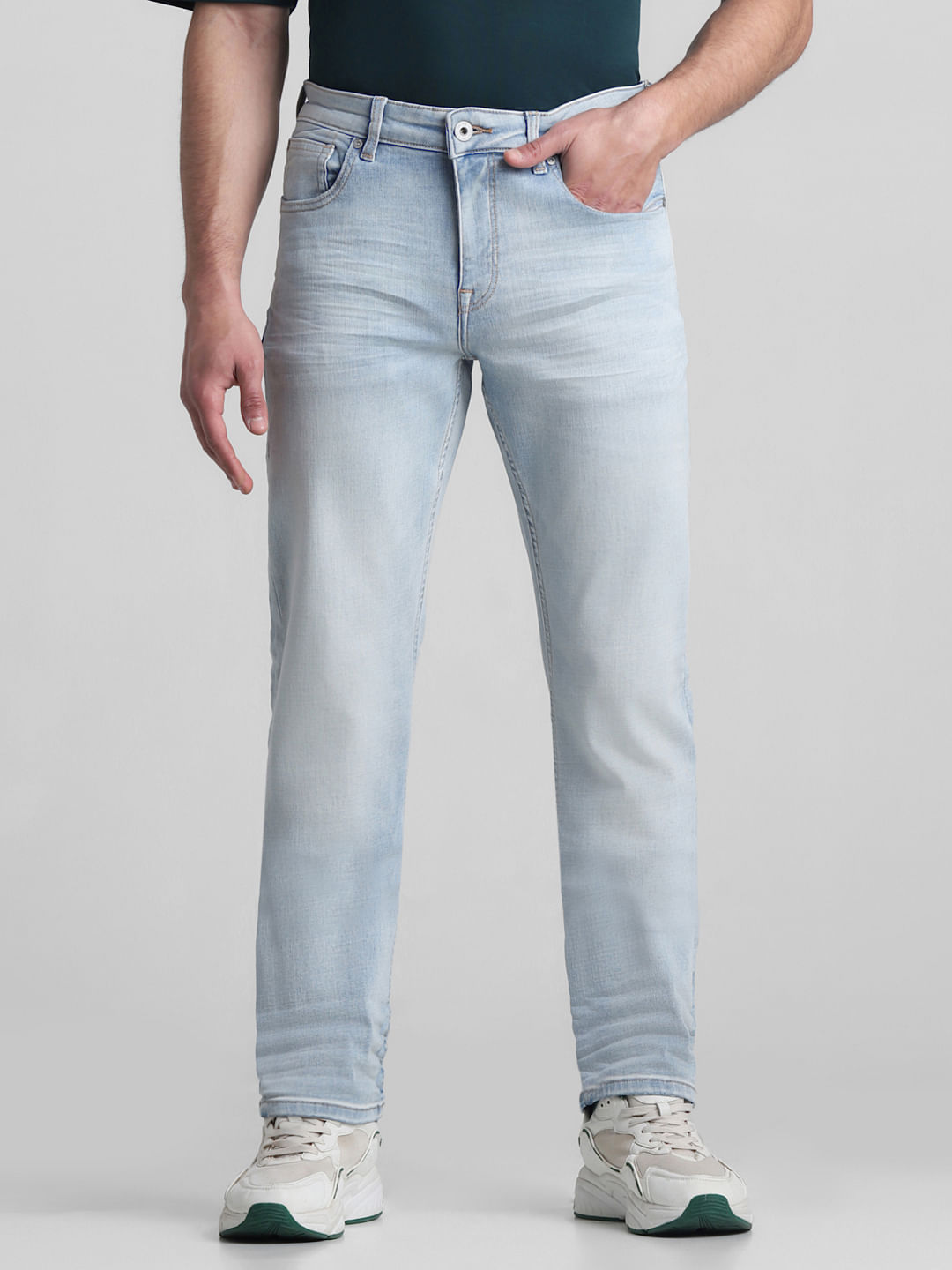 Ernkv Men's Pants Button Zipper Custom Fit Irregular Ripped Solid Color  Comfy Lounge Casual Jeans Denim Pants For Husband Boyfriend Son Fashion  Full Length Trousers Dark Gray L - Walmart.com