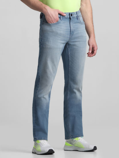 Light Blue Mid Rise Dario Loose Fit Jeans
