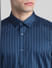 Blue Striped Full Sleeves Shirt_414605+5
