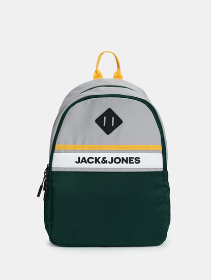 Green Colourblocked Backpack