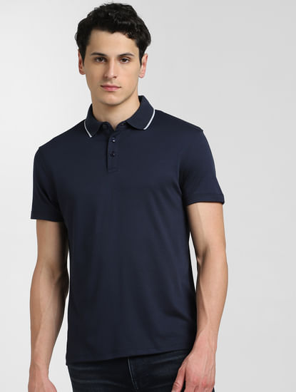 Navy Blue Cool Max Polo T-shirt