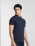 Navy Blue Cool Max Polo T-shirt_407386+3