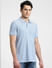 Light Blue Cotton Polo T-shirt_407384+2