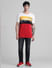 Red Colourblocked Knitted T-shirt_410756+6