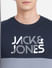 Blue Logo Print Crew Neck T-shirt_400452+5