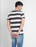 White Striped Crew Neck T-shirt_400453+4