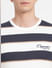 White Striped Crew Neck T-shirt_400453+5