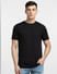Black Striped Crew Neck T-shirt_400384+2