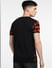 BLACK LOGO PRINT Knitted CREW NECK T-SHIRT_400343+4