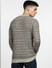Beige Textured Striped Pullover_400344+4