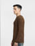 Brown Textured Pullover_400348+3