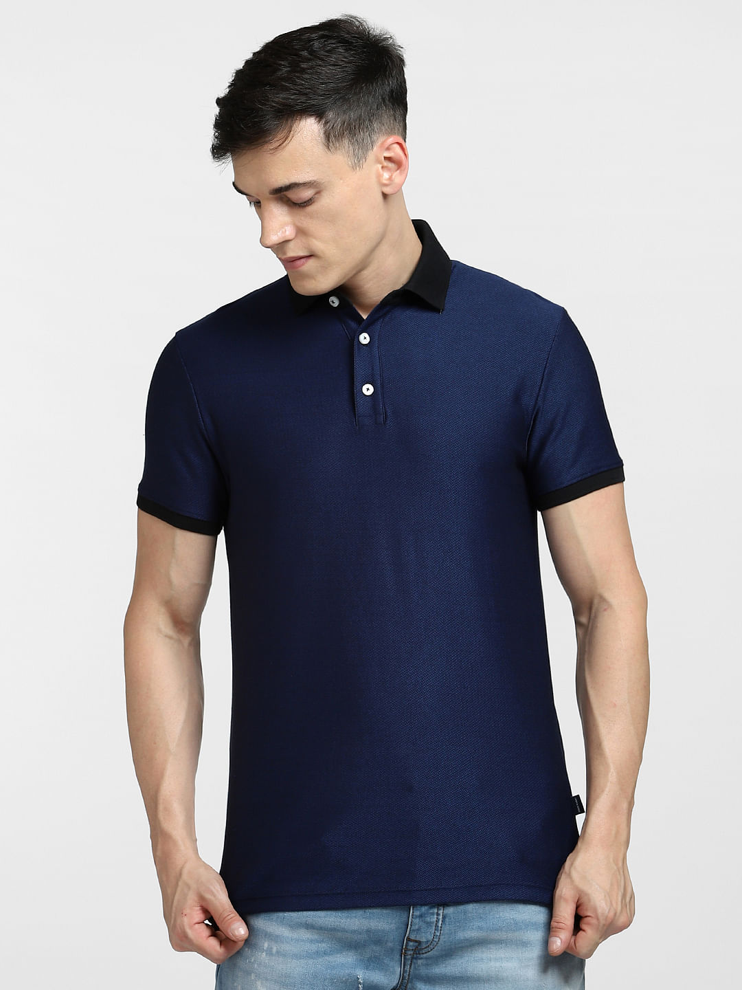 Polo neck outlet t shirt mens