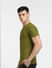 Green Logo Print T-shirt_400389+3