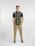 Green Striped Polo Neck T-shirt_400394+6