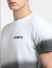 White Colourblocked Crew Neck T-shirt_400396+5