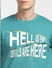 Blue Typographic Print Crew Neck T-shirt_400397+5