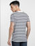 White Striped Crew Neck T-shirt_400398+4