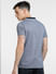 Blue Textured Polo Neck T-shirt_400399+4