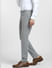 Grey Mid Rise Check Trousers_400362+3