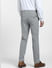 Grey Mid Rise Check Trousers_400362+4