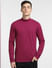 Purple High Neck T-shirt_400408+2