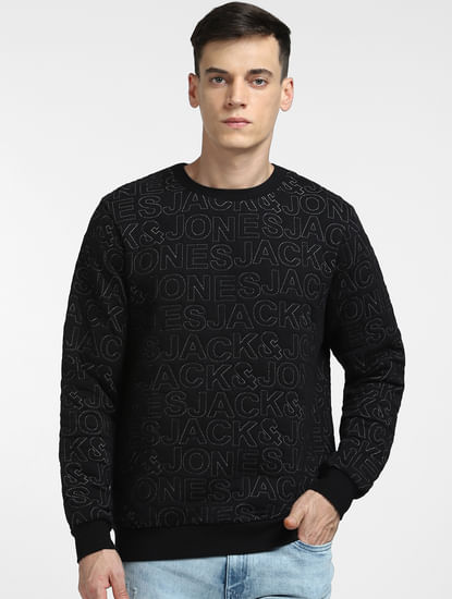 Black Logo Print Sweatshirt