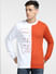 White Colourblocked Sweatshirt_400428+2