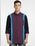 Burgundy Colourblocked Full Sleeves Shirt_400369+2