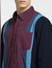 Burgundy Colourblocked Full Sleeves Shirt_400369+5