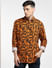 Orange All Over Print Full Sleeves Shirt_400411+2