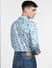 Blue Floral Print Full Sleeves Shirt_400418+4