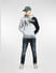 Grey Colourblocked Hooded Sweatshirt_400377+1