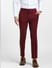 Maroon Mid Rise Suit Set Trousers_400381+2