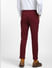 Maroon Mid Rise Suit Set Trousers_400381+4