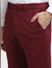 Maroon Mid Rise Suit Set Trousers_400381+5