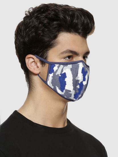 Pack of 3 Camo Print Knit 3PLY Mask
