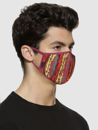 Pack of 3 Abstract Print Knit 3PLY Mask