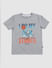 Boys Grey Graphic Print Crew Neck T-shirt