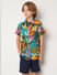 Boys Green Tropical Print Shirt_414678+2