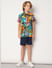 Boys Green Tropical Print Shirt_414678+5