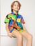 Boys Orange Art Print Co-ord Set Shirt_414679+1