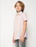 Boys Pink Striped Short Sleeves Shirt_414680+3