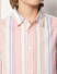 Boys Pink Striped Short Sleeves Shirt_414680+6