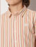 Boys Beige Striped Short Sleeves Shirt_414681+6