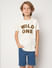 Boys Beige Printed Cotton T-shirt_414705+2