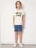 Boys Beige Printed Cotton T-shirt_414705+5