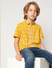 Boys Orange Check Cotton Shirt_414706+1