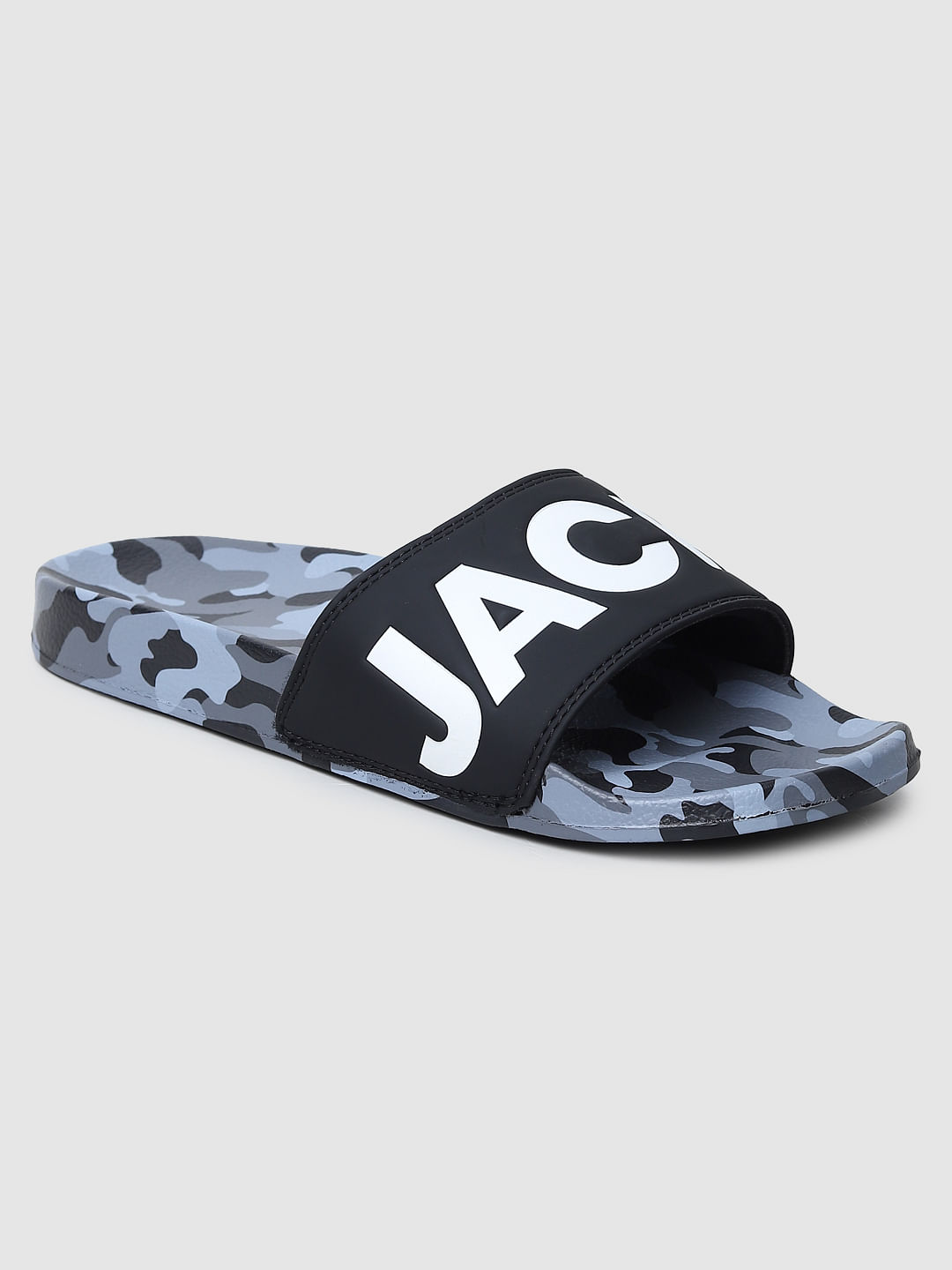 Black Camo Print Sliders